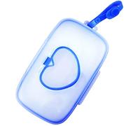 DOERDO Portable Wet Wipe Dispenser Baby Wipe Box, Baby Wipe Holder with Lid, Wipe Case for Travel Home Office Cars, Blue