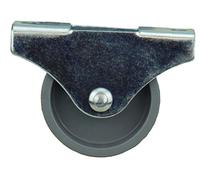 Dörner + Helmer Furniture Fixed Castor, 15 mm x 14 mm, 20 kg Load Capacity, Small, Plastic Wheel, Directional Fixed, Galvanised Steel