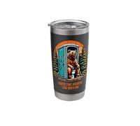 Does A Bear Poop in The Woods? Distressed Print Stainless Steel Insulated Tumbler