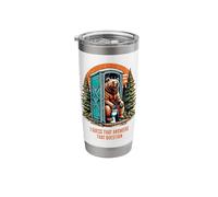Does A Bear Poop in The Woods? Distressed Print Stainless Steel Insulated Tumbler