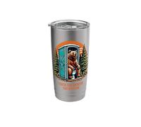 Does A Bear Poop in The Woods? Distressed Print Stainless Steel Insulated Tumbler