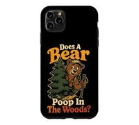 Does A Bear Poop In The Woods Funny Hiking Hiker Gift Retro Case for iPhone 11 Pro Max