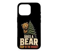 Does A Bear Poop In The Woods Funny Hiking Hiker Gift Retro Case for iPhone 16 Pro