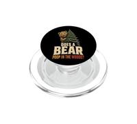 Does A Bear Poop In The Woods Funny Hiking Hiker Gift Retro PopSockets PopGrip for MagSafe