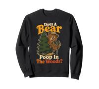 Does A Bear Poop In The Woods Funny Hiking Hiker Gift Retro Sweatshirt