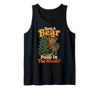 Does A Bear Poop in The Woods Funny Hiking Hiker Gift Retro Tank Top