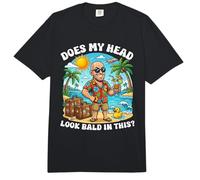 Does My Head Look Bald in This Funny Vacation Dad Joke Comfort Colors Adult Heavyweight T-Shirt