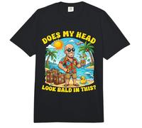 Does My Head Look Bald in This Funny Vacation Dad Joke Comfort Colors Adult Heavyweight T-Shirt