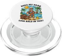 Does My Head Look Bald in This Funny Vacation Dad Joke PopSockets PopGrip for MagSafe
