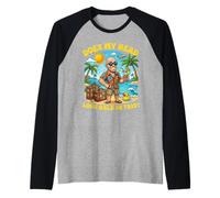 Does My Head Look Bald in This Funny Vacation Dad Joke Raglan Baseball Tee