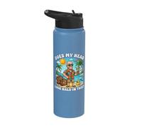 Does My Head Look Bald in This Funny Vacation Dad Joke Stainless Steel Insulated Water Bottle