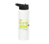 Does Not Compute 404 Programming Language IT Tech Savy Stainless Steel Insulated Water Bottle