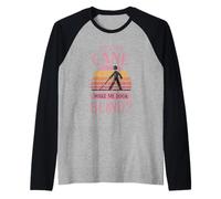 Does This Cane Make Me Look Blind Vision Impared Sarcasm Raglan Baseball Tee