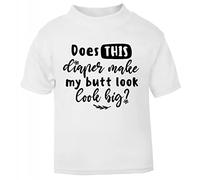 Does This Diaper Make My Butt Look Big Statement [BBY5] Short Sleeve Cotton Toddler t Shirt, 1-2 Years, White