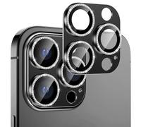 Doeshine for iPhone 14 Pro Max & iPhone 14 Pro Metal Camera Lens Protector, 9H Tempered Glass Camera Cover, Anti-Scratch, Case Friendly for iPhone 14 Pro Max & iPhone 14 Pro 2022(Derkgrey)