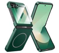 Doeshine for Z Flip 7 FE/Z Flip 6 Case Mag-safe,Screen Protector,Dark Green
