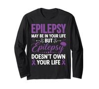 Doesn't Own Purple Ribbon Epileptic Fighter Support Epilepsy Long Sleeve T-Shirt