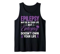 Doesn't Own Purple Ribbon Epileptic Fighter Support Epilepsy Tank Top
