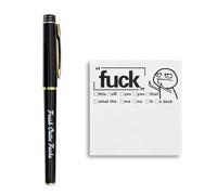 DOETYD 1 Fresh Outta Funny Pad + 1 Funny Pen Funny Sticky Notes Set Desk Accessory Office Supplies Suitable as a Gift for Friends, Bosses and Colleagues