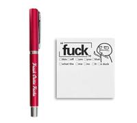 DOETYD 1 Fresh Outta Funny Pad + 1 Funny Pen Funny Sticky Notes Set Desk Accessory Office Supplies Suitable as a Gift for Friends, Bosses and Colleagues