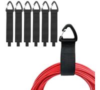 DOETYD 10 Pack Heavy Duty Hook and Loop Strap Organisers with Triangular Buckle - Cord Hangers for Cables, Ropes, Hoses | Ideal Storage for Garage, Home, Workshop & Shed(6M)