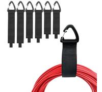 DOETYD 10 Pack Heavy Duty Hook and Loop Strap Organisers with Triangular Buckle - Cord Hangers for Cables, Ropes, Hoses | Ideal Storage for Garage, Home, Workshop & Shed(2S+2M+SL)