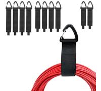DOETYD 10 Pack Heavy Duty Hook and Loop Strap Organisers with Triangular Buckle - Cord Hangers for Cables, Ropes, Hoses | Ideal Storage for Garage, Home, Workshop & Shed(2S+4M+4L)