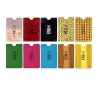 DOETYD 10-Pack RFID Blocking Card Sleeves, Colourful RFID Card Holder Set for Credit Cards, ID Cards, Passports, Protects Personal Data and Prevents Electronic Theft for Men and Women (Multicolour)