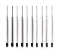 DOETYD 10 PCS Metal Cartridge Set Include Black Ink Pen Refills Ballpoint Refill for Replacement of Ballpoint Refills Suitable for Parker Ballpoint Pens