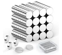 DOETYD 100pcs 6 * 3mm Mini Fridge Magnets Round Whiteboard Magnets Strong Magnetic for Kitchen School Office Notice Board