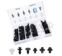 DOETYD 100Pcs Car Body Trim Clips, Plastic Rivet Fasteners Universal Car Auto Nylon Black Bumper Fender Retainer Clips, Plastic Panel Clips Door Trim Car Retainer Clips Kit