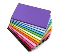 DOETYD 12 Pcs A6 Notebooks 30 Pages 14×9cm Work Diary Book Rainbow Colorful Multipack Notebook for Women and Men Office Home School
