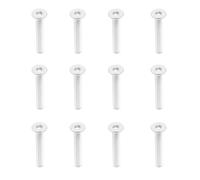 DOETYD 12 Pcs M6 (6mm x 60mm) m6 bolt flat head screw with hex socket drive, fully threaded for secure fitting of cots, beds, chairs and cribs, durable m6 countersunk bolts set for assembly (Silver)