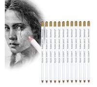 DOETYD 12 Pcs Wooden Rubber Pencil Detail Eraser for Sketching Drawing Detail Revise