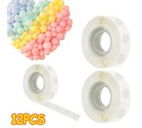 DOETYD 12 Rolls 1200pcs Glue Dots Sticky Dots Double Sided Tapes for Balloon Decorative Suitable for Craft Party Christmas Wedding