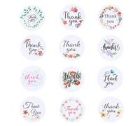 DOETYD 120 PCS Thank You Stickers Round Label Stickers Small Adhesive Sticker for Handmade Business Party Packaging