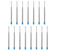 DOETYD 15 PCS Metal Cartridge Set Include Blue Ink Pen Refills Ballpoint Refill for Replacement of Ballpoint Refills Suitable for Parker Ballpoint Pens