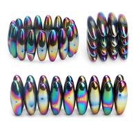 DOETYD 16 Pcs Elliptical Magnetic Balls Set, Spinning Buzzing Snake Eggs for Science Learning and Stress Relief, Fun Fidget Desk Toys and Fridge Magnets for All Ages (Multicolour)