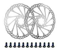 DOETYD 2 Pack 203mm Disc Brake Rotor with 12 PCS Screws,Stainless Steel Brakes Discs for MTB Road Bike BMX