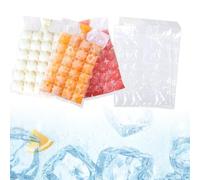 DOETYD 2 Pack 480 Ice Cube Bags, Self-Sealing Ice Cube Bags for Freez, Cocktail, Whiskey, Chilled Drinks, Kitchen BBQ Parties, Travel