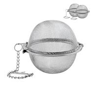 DOETYD 2 Pack 7.5cm Tea Strainers Ball Infuser for Loose Tea Leaf Filter with Extended Chain Hook Stainless Steel Tea-Strainer