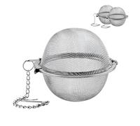 DOETYD 2 Pack 7cm Tea Strainers Ball Infuser for Loose Tea Leaf Filter with Extended Chain Hook Stainless Steel Tea-Strainer