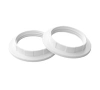 DOETYD 2 Pack E27 Lampshade Reducer Ring White Plastic Reducer Ring Light Shade Reducer Converter Washer for 40mm Lamp Holder