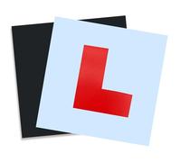 DOETYD 2 Pack Fully Magnetic Car L Plates for New Car Driver-Red L Plate Magnetic Extra Thick Strong Learner Plates, Water Proof and Easy to Move without Scratching Painting off