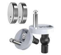 DOETYD 2 Pack Universal Toilet seat Fittings, Quick Release Hinge fixings for WC Toilets, Suitable for Blind Holes, Easy Installation, Durable and Adjustable, Toilet seat Soft Close (White)