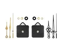 DOETYD 2 Pcs Clock Mechanisms Battery Powered with 2 Sets Hands, 16.5mm Shaft, Silent Non Ticking Battery Clock Mechanism Replacement for DIY Repair Bedroom Office Living Room