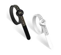 DOETYD 2PCS Ring Size UK Gauges Finger Size Gauge with Magnifying Glass, Conforms to UK Scale Ring Size A to Z Tools for Wedding and Engagement Ring Measurements Soft Plastic Material for Men, Women