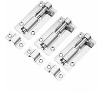 DOETYD 3 Pack Door Lock with Bolt 3 Inch Stainless Latches Slide Door Lock for Shed Garden Bathroom Garage