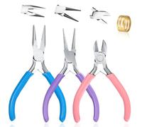 DOETYD 3 PCS Jewellery Pliers Jewellery Making Tools for Making Repair Removal Jewelry Craft Jewellery Pliers for Jewelry Beading Cutting DIY Jewelry Craft