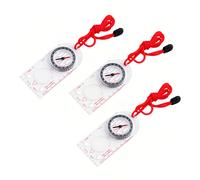 DOETYD 3 Pcs Navigation Compass Map Ruler Magnifier with Adjustable Lanyard